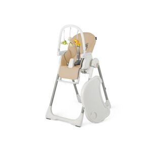Slickblue 4-in-1 Foldable Baby High Chair with 7 Adjustable Heights and Free Toys Bar - Yellow
