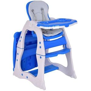 Slickblue 3 in 1 Infant Table and Chair Set Baby High Chair - Blue