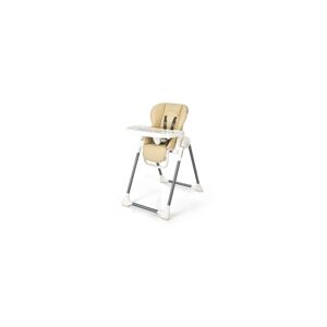 Slickblue Foldable Baby High Chair with Double Removable Trays and Book Holder - Beige