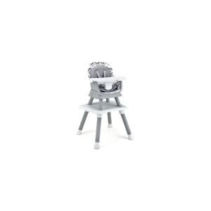 Slickblue 6-in-1 Convertible Baby High Chair With Adjustable Removable Tray - Grey white