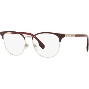 Burberry BE1355 Women's Square Eyeglasses - Light Gold-Tone, Bordeaux