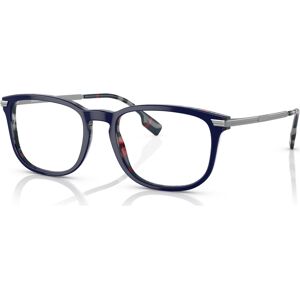 Burberry Men's Rectangle Eyeglasses, BE236954-o - Top Blue On Navy Check