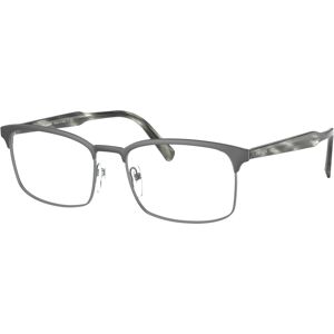 Prada Pr 54WV Men's Rectangle Eyeglasses - Matte Gunmetal