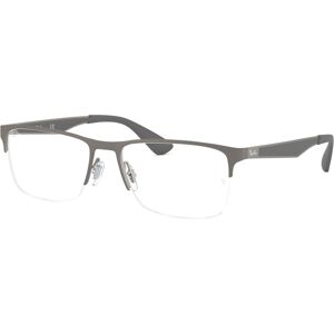 Ray-Ban RX6335 Unisex Rectangle Eyeglasses - Matte Gunm