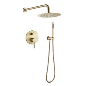 Simplie Fun Complete Shower System with Rough-in Valve - Gold