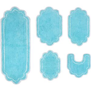 Home Weavers Allure Bathroom 5-Pc. Bath Rug Set - Turquoise