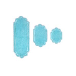 Home Weavers Allure Bathroom 3-Pc. Bath Rug Set - Turquoise