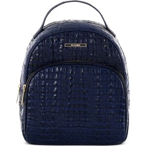 Brahmin Chelcy Leontyne Small Embossed Leather Backpack - Ink