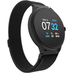 Itouch Sport 3 Unisex Touchscreen Smartwatch: Black Case with Black Mesh Strap 45mm - Black