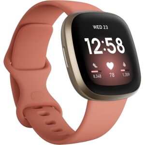 Fitbit Versa 3 Pink Clay Strap Smart Watch 39mm - Pink Clay And Soft Gold