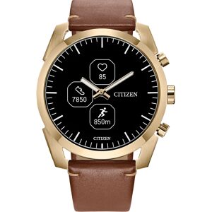 Citizen Men's Cz Smart Hybrid Sport Brown Leather Strap Smart Watch 43mm - Brown