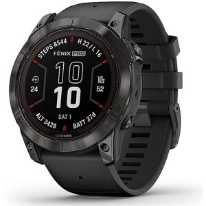 Garmin Pro Sapphire Carbon Gray Solar Edition Unisex Smart watch With Black Plastic Band - Grey