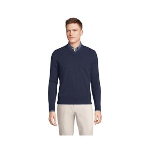 Lands' End Men's Fine Gauge Cashmere V-neck Sweater - Radiant navy
