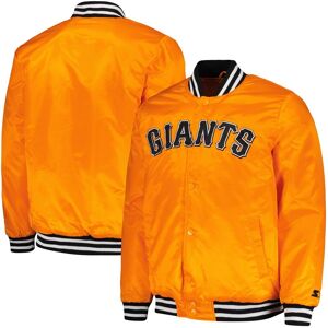 Starter Men's Starter Orange San Francisco Giants Cross Bronx Fashion Satin Full-Snap Varsity Jacket - Orange