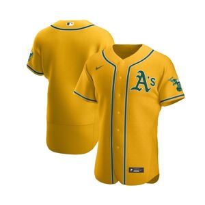 Nike Men's Gold Oakland Athletics Authentic Official Team Jersey - Gold