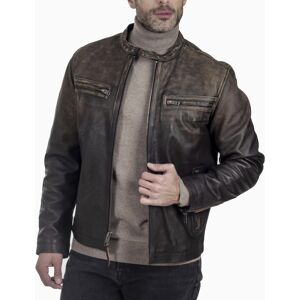 Frye Men's Vintage Two-Tone Leather Cafe Racer Jacket - Brown