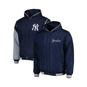 Jh Design Men's Jh Design Navy New York Yankees Reversible Fleece Full-Snap Hoodie Jacket - Navy