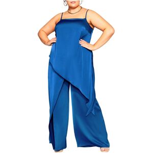 City Chic Plus Size Wildfire Jumpsuit - Blue