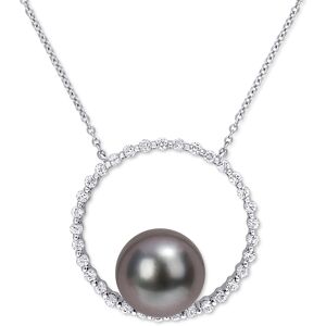 Macy's Black Cultured Tahitian Pearl (9-1/2mm) Circle 17