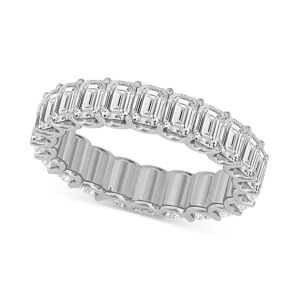 Macy's Diamond Emerald-Cut Eternity Band (4 ct. t.w.) in Platinum or 14k Gold - White Gold