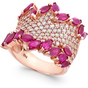 Effy Collection Rosa by Effy Ruby (3-1/4 ct. t.w.) & Diamond (1-3/8 ct. t.w.) Ring in 14k Rose Gold - Ruby