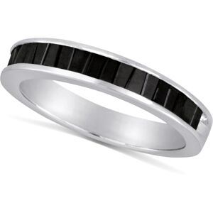 Macy's Sterling Silver Ring, Black Diamond Baguette Ring (1/4 ct. t.w.)