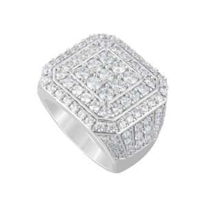 Macy's Men's Diamond Cluster Ring (5 ct. t.w.) in 10k Gold - White Gold
