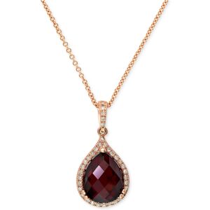 Effy Collection Merlot by Effy Garnet (4-1/5 ct. t.w.) and Diamond (1/8 ct. t.w.) Pear Pendant in 14k Rose Gold - Garnet