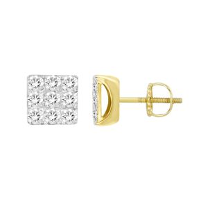 Macy's Men's Diamond (1/4 ct. t.w.) Earring Set in 10k Yellow Gold - Yellow