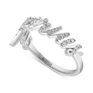 Effy Collection Effy Diamond Zodiac Aquarius Ring (1/6 ct. t.w.) in Sterling Silver - Sterling Silver