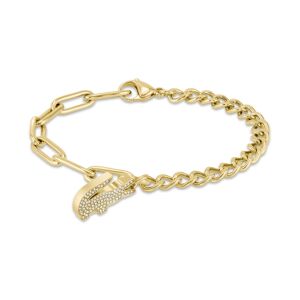 Lacoste Stainless Steel Crocodile Chain Bracelet - Gold