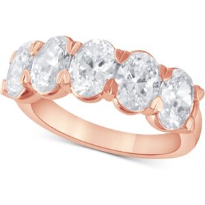 Badgley Mischka Certified Lab Grown Diamond Oval-Cut Band (3-1/2 ct. t.w.) in 14k Gold - Rose Gold