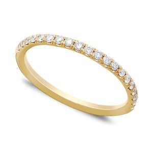 Macy's Diamond Pave Band (1/4 ct. t.w.) in 14k White or Yellow Gold - Yellow Gold