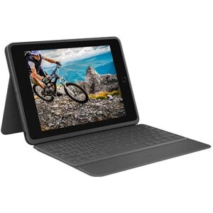 Logitech Rugged Folio Protective Keyboard Case for iPad 7th and 8th Gen - Grey