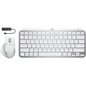 Logitech Mx Keys Mini for Mac Wireless Keyboard (Gray) with Mouse Bundle - Grey