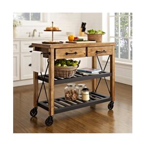 Crosley Roots Rack Industrial Kitchen Cart - Natural