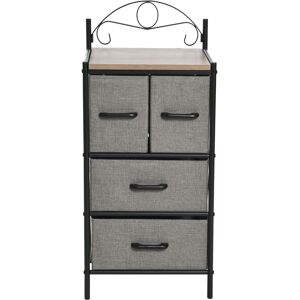 Household Essentials Short Storage Tower, 4 Drawer - Gray