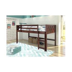 Donco Kids Twin Circles Low Loft Bed - Dark Brown