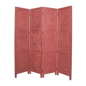 Screen Gems Double sided 4 Panel 7' Nantucket Screen - Red