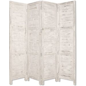 Screen Gems Double sided 4 Panel 7' Nantucket Screen - White