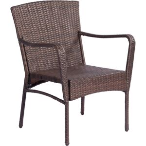 Simplie Fun 3 Pieces Outdoor Seating Group Furniture, Pe Rattan Patio Furniture, Wicker Patio Chairs Set, Patio Bistro Sets, Outdoor Conversation Sets - Brown - D