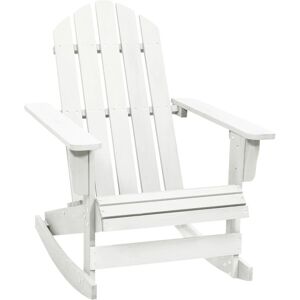 vidaXL Patio Rocking Chair Wood White - White