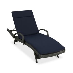 Noble House Baja Outdoor Chaise Lounge - Navy