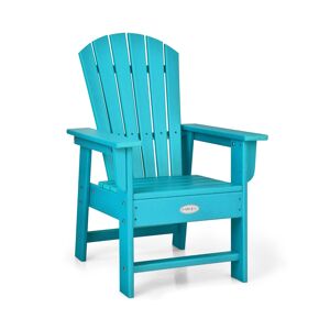 Costway Kids' Adirondack Chair Seat Weather Resistant for Ages 3-8 - Turquoise/Aqua