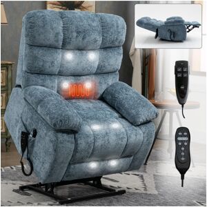 Simplie Fun Blue Lift Recliner Chair with Heat Massage - Blue