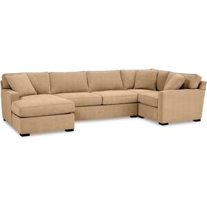 Furniture Radley 4-Pc. Fabric Chaise Sectional Sofa with Corner Piece, Created for Macy's - Heavenly Caramel