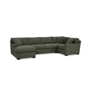 Furniture Radley 4-Pc. Fabric Chaise Sectional Sofa with Corner Piece, Created for Macy's - Heavenly Olive
