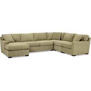 Furniture Radley 5-Pc. Fabric Chaise Sectional Sofa with Corner Piece, Created for Macy's - Heavenly Apple