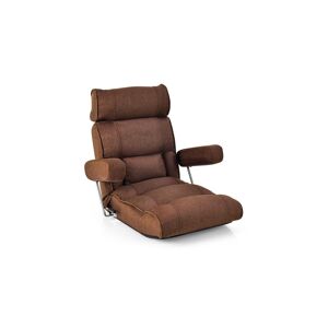 Slickblue Adjustable Folding Sofa Chair with 6 Position Stepless Back - Brown