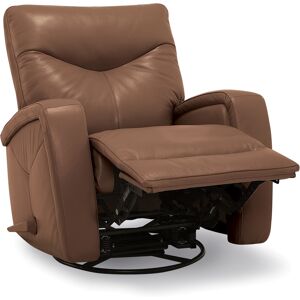 Furniture Erith Leather Swivel Rocker Recliner - Biscotti (Special Order)